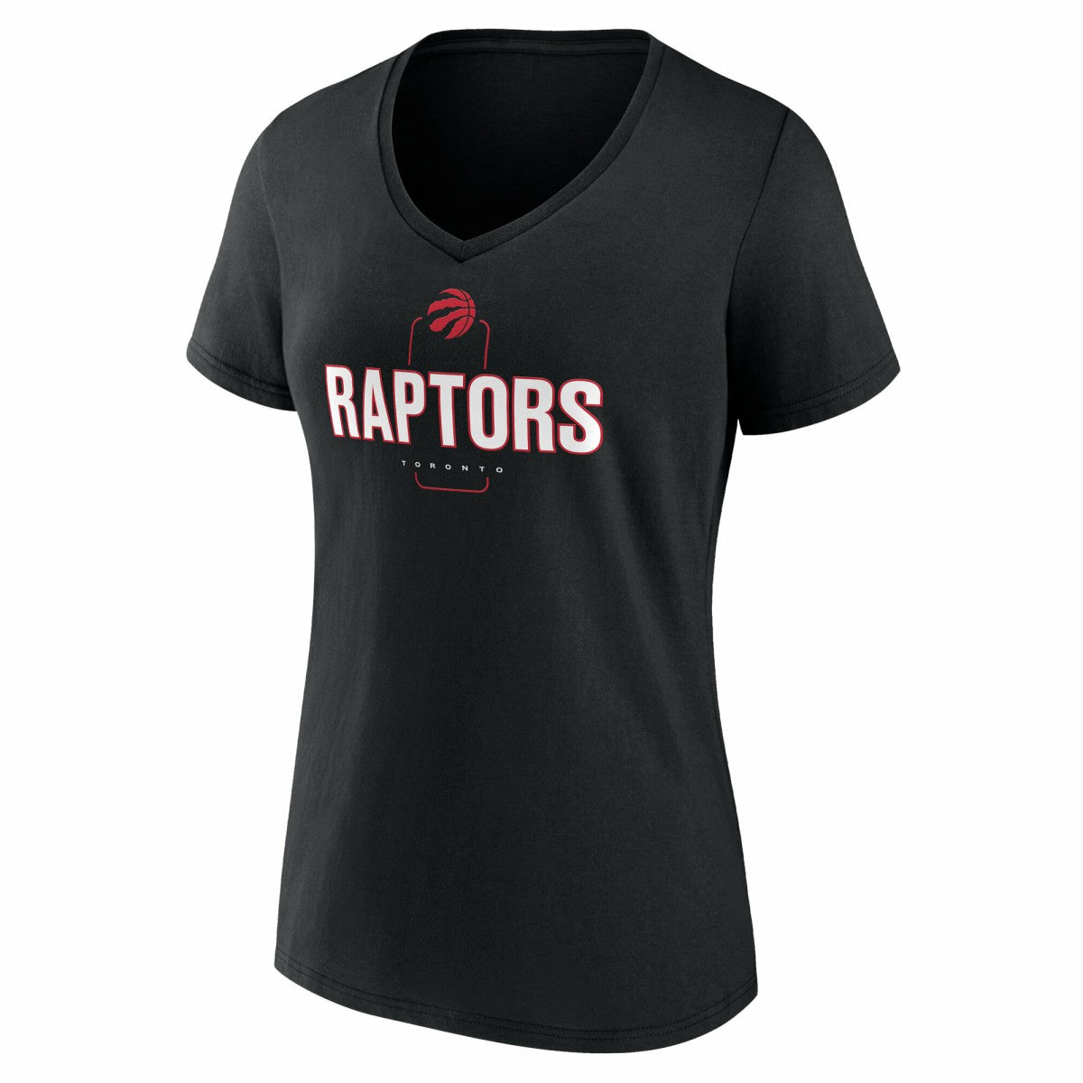 Toronto Raptors Women's Center Court Name & Number Custom V-Neck T-Shirt - Black cheap