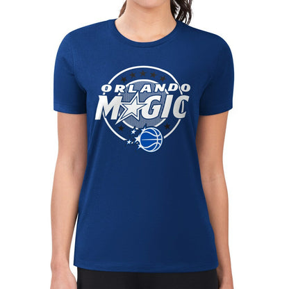 Orlando Magic G-III 4Her by Carl Banks Women's Super-Slim Lightweight Pinstripe Circle Graphic T-Shirt - Blue sale