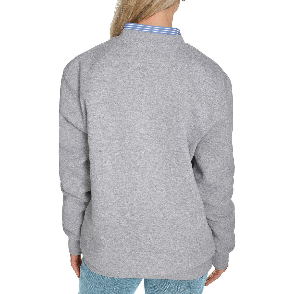 Los Angeles Lakers Starter Women's Arch Stripe Fleece Crewneck Sweatshirt - Gray on sale