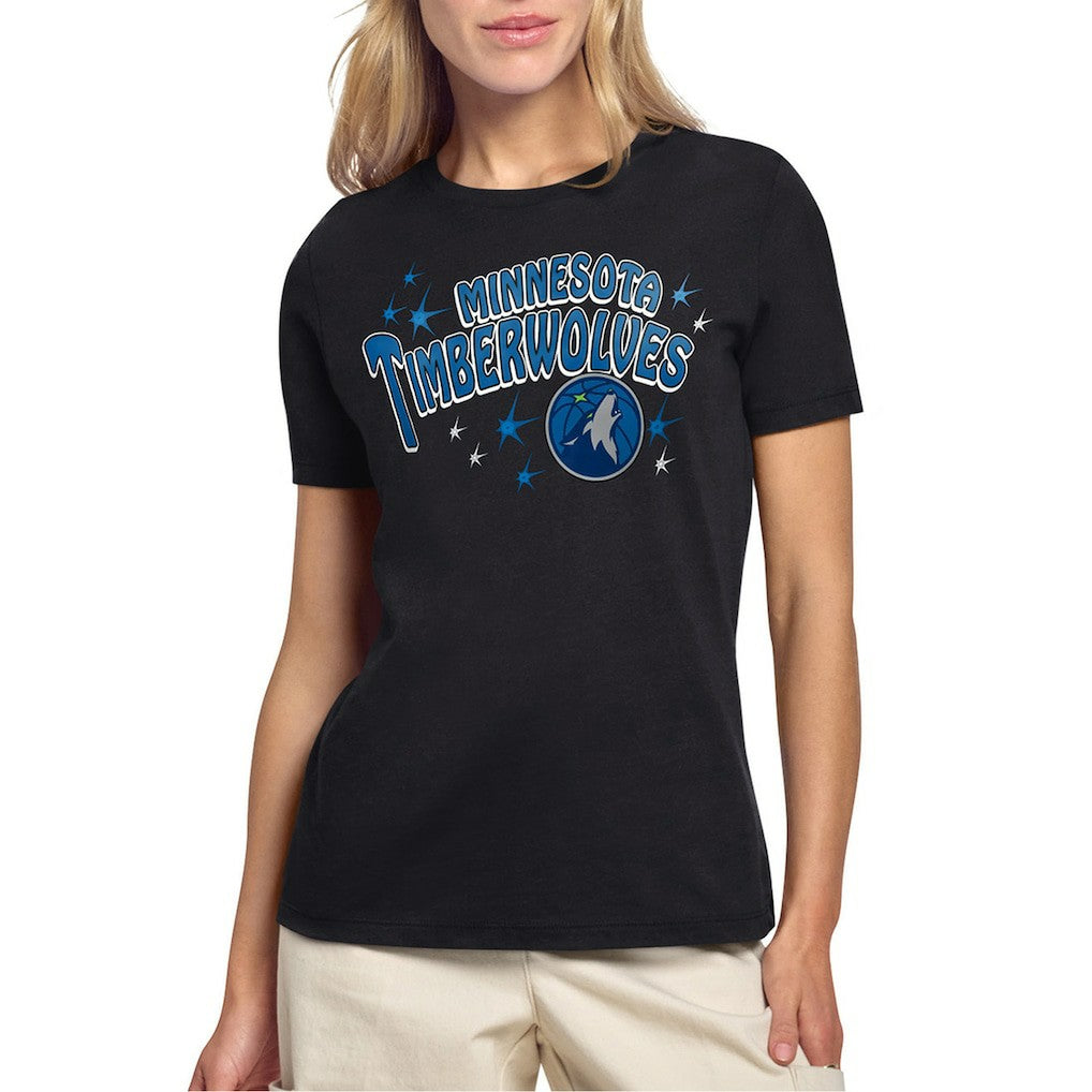 Minnesota Timberwolves Starter Women's Fireworks T-Shirt - Black discount