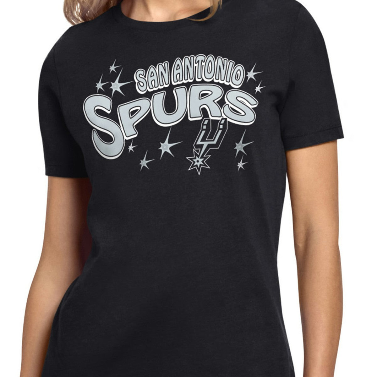 San Antonio Spurs Starter Women's Fireworks T-Shirt - Black cheap