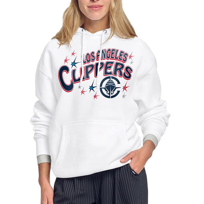 LA Clippers Starter Women's Fireworks Fleece Hoodie - White for sale