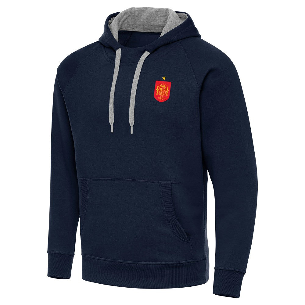 Spain National Team Antigua Takeover Fleece Raglan Hoodie - Navy sale