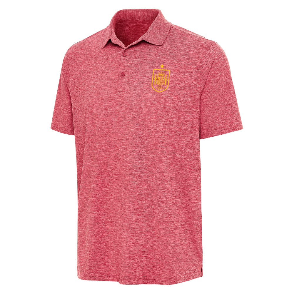 Spain National Team Antigua Triple Shot Polo - Heather Red shop