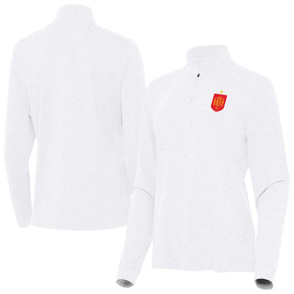 Spain National Team Antigua Women's Quarter-Zip Pullover - White online