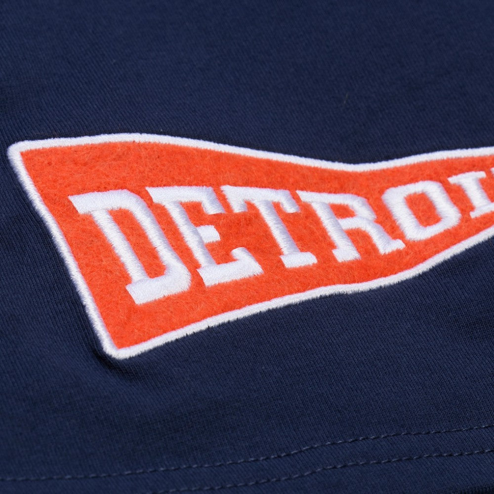 Detroit Tigers Women's Pep Rally Cropped Boxy T-Shirt - Navy | Mitchell & Ness