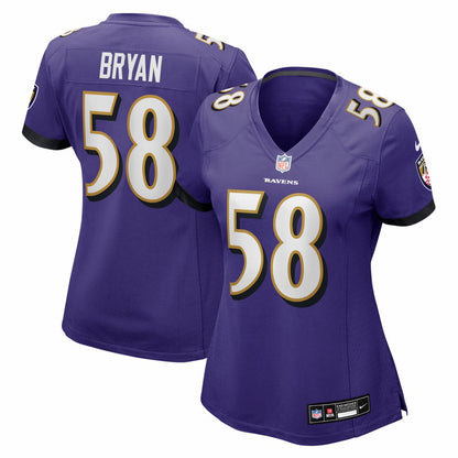Taven Bryan Baltimore Ravens Women's Team Game Jersey - Purple | Nike cheap