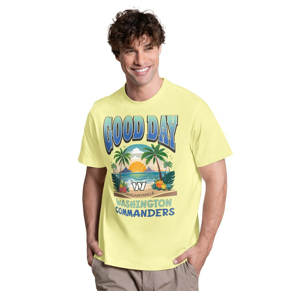 Washington Commanders Margaritaville Good Day T-Shirt - Yellow cheap