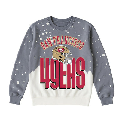 San Francisco 49ers Gameday Couture Women's Arch Rivals Faded Wash Sweatshirt - Gray for sale