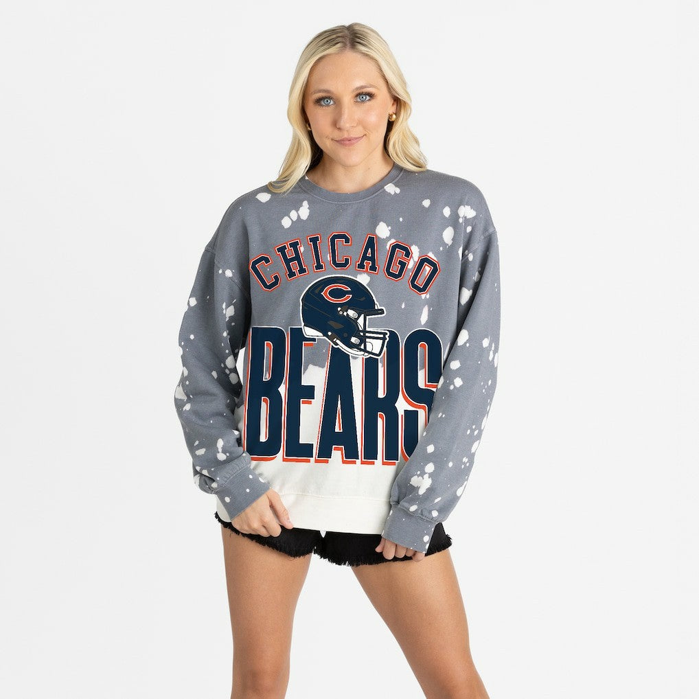 Chicago Bears Gameday Couture Women's Arch Rivals Faded Wash Sweatshirt - Gray cheap