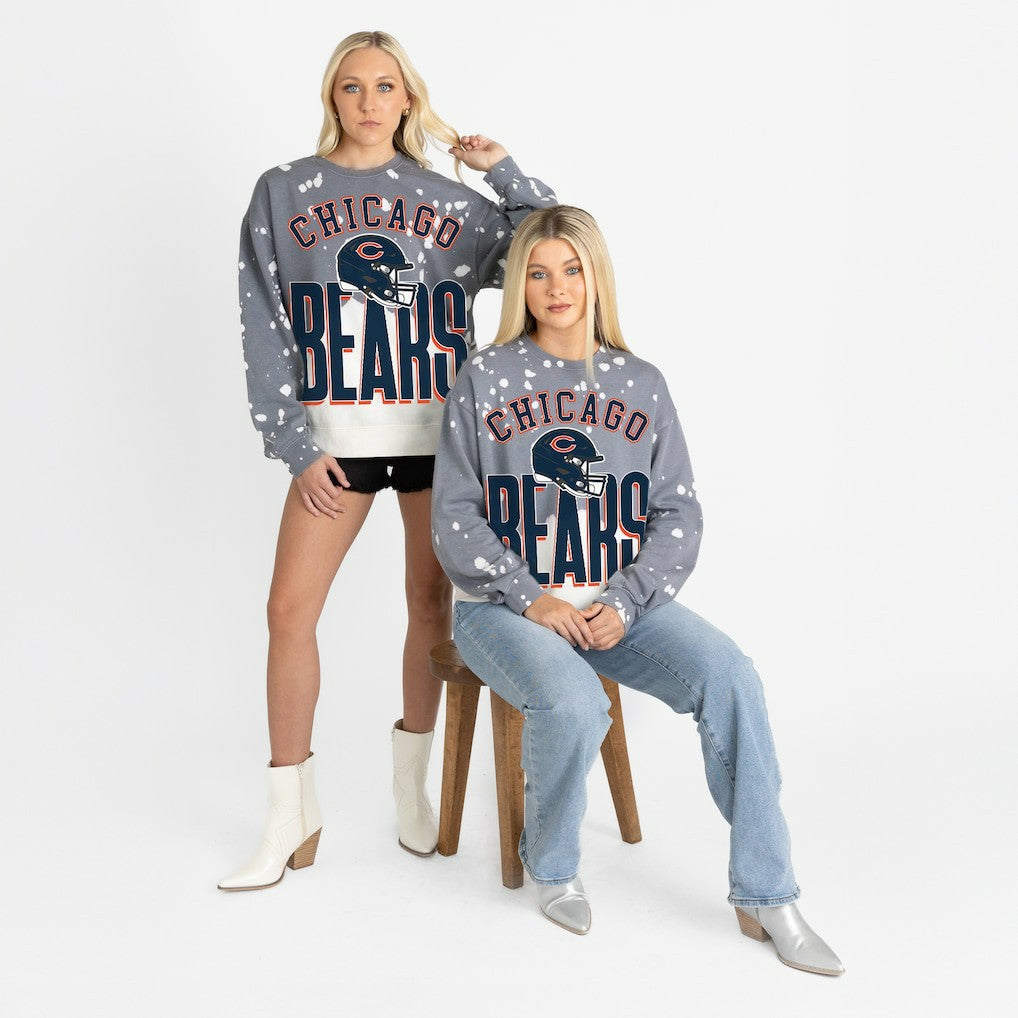 Chicago Bears Gameday Couture Women's Arch Rivals Faded Wash Sweatshirt - Gray cheap