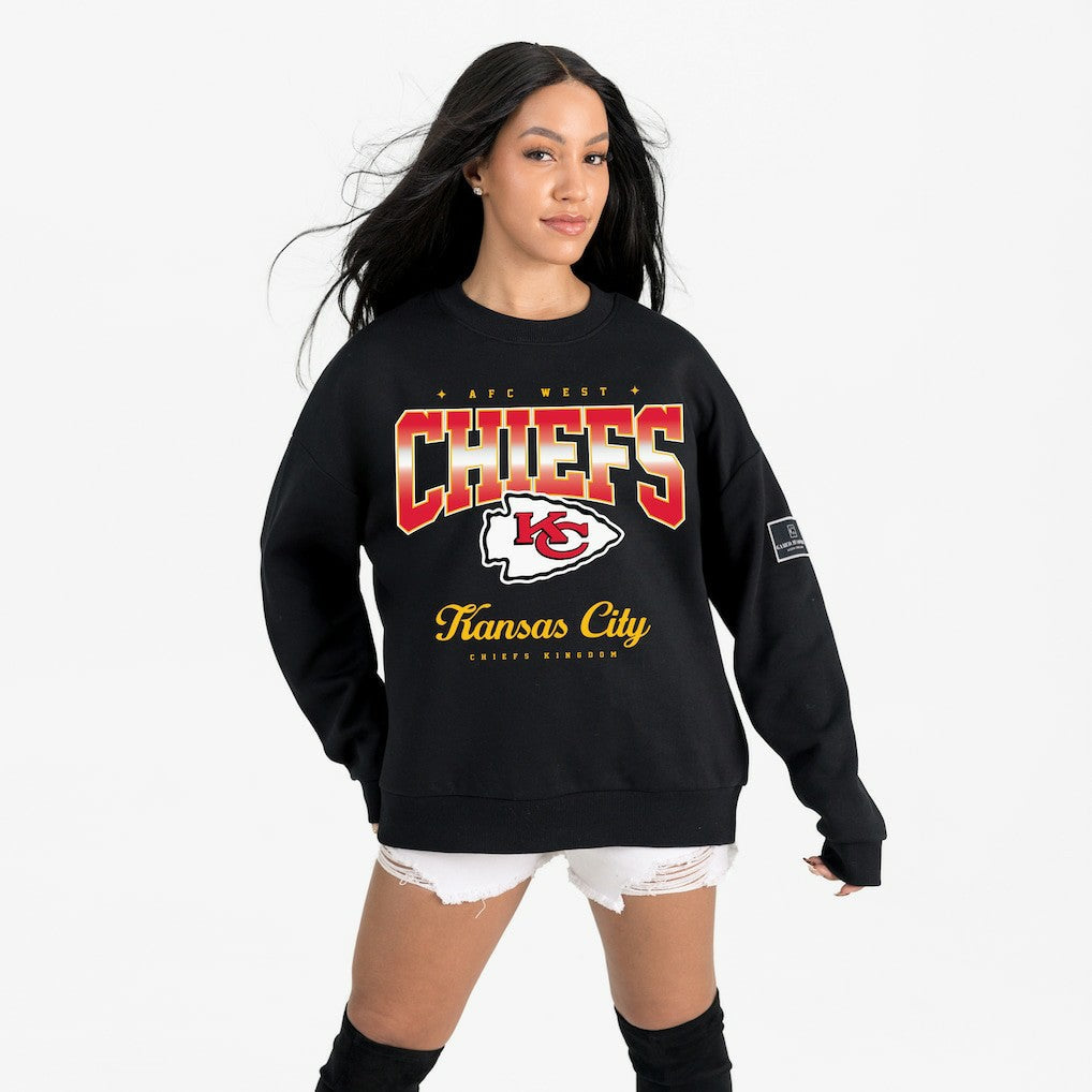 Kansas City Chiefs Gameday Couture Women's Powerhouse Play Premium Fleece Sweatshirt - Black sale