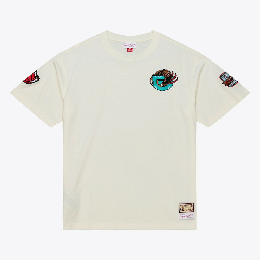 Memphis Grizzlies Hardwood Classics Chainstitch Premium T-Shirt - Cream | Mitchell & Ness shop