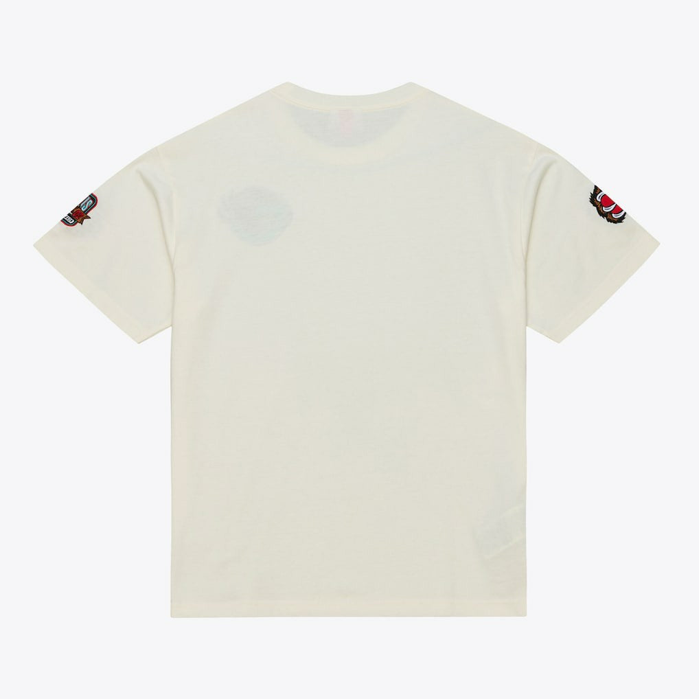 Memphis Grizzlies Hardwood Classics Chainstitch Premium T-Shirt - Cream | Mitchell & Ness shop