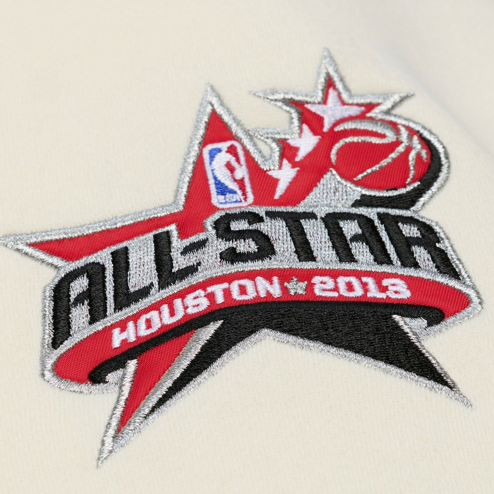 Houston Rockets Hardwood Classics Chainstitch Premium Fleece Hoodie - Cream | Mitchell & Ness online