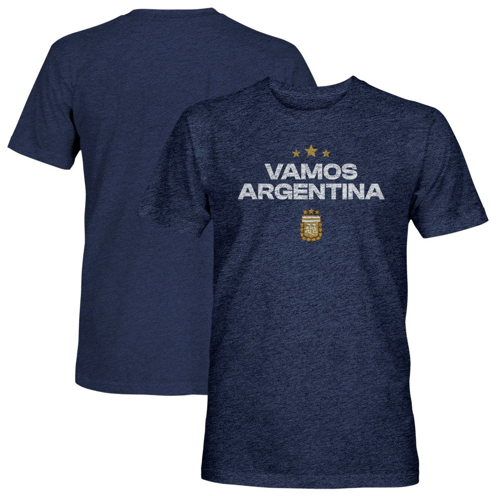 Argentina National Team 1863FC Athletic Wordmark Vintage Tri-Blend T-Shirt - Navy cheap