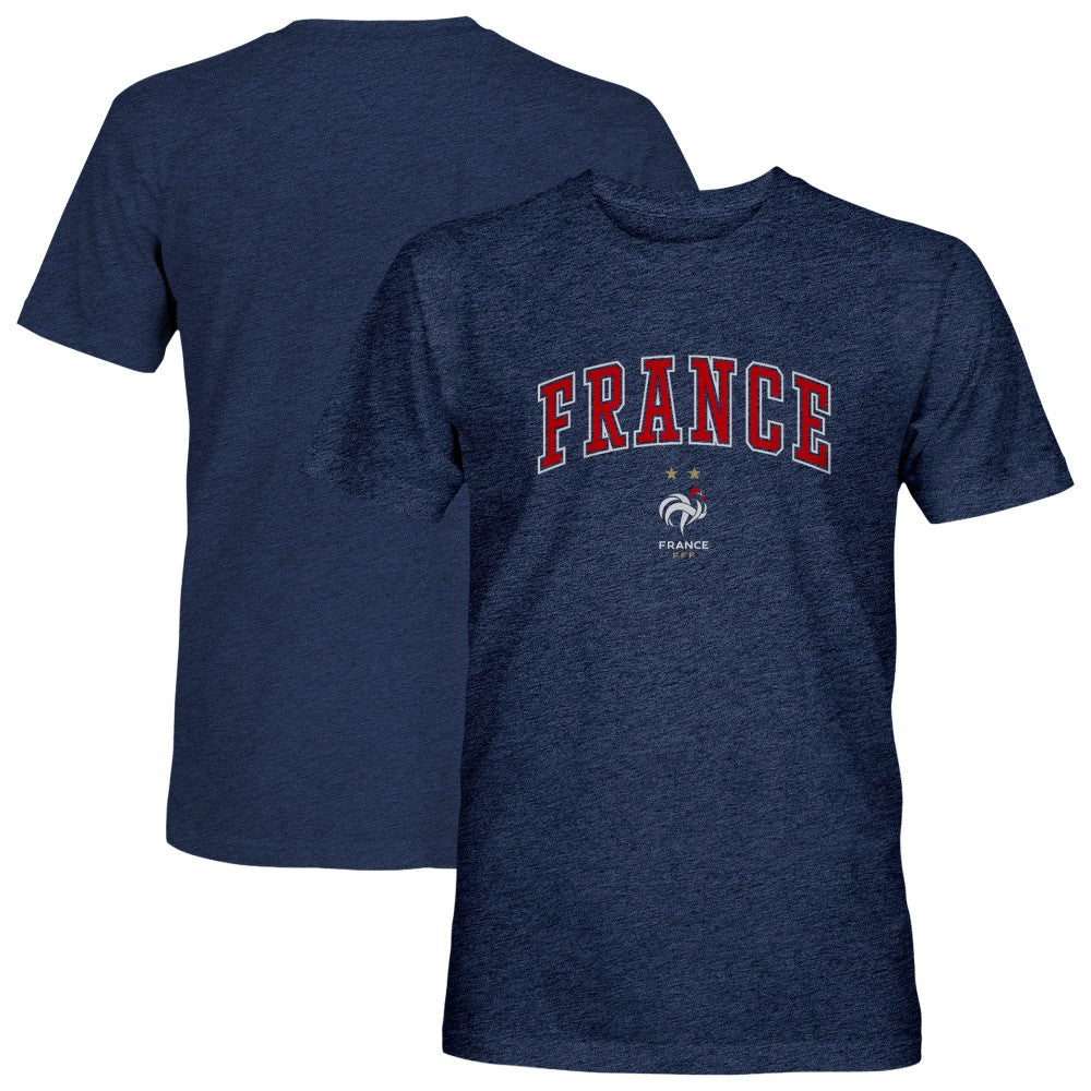 France National Team 1863FC Athletic Wordmark Vintage Tri-Blend T-Shirt - Navy cheap