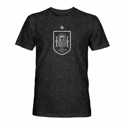 Spain National Team 1863FC Mono Badge Vintage Tri-Blend T-Shirt - Black on sale