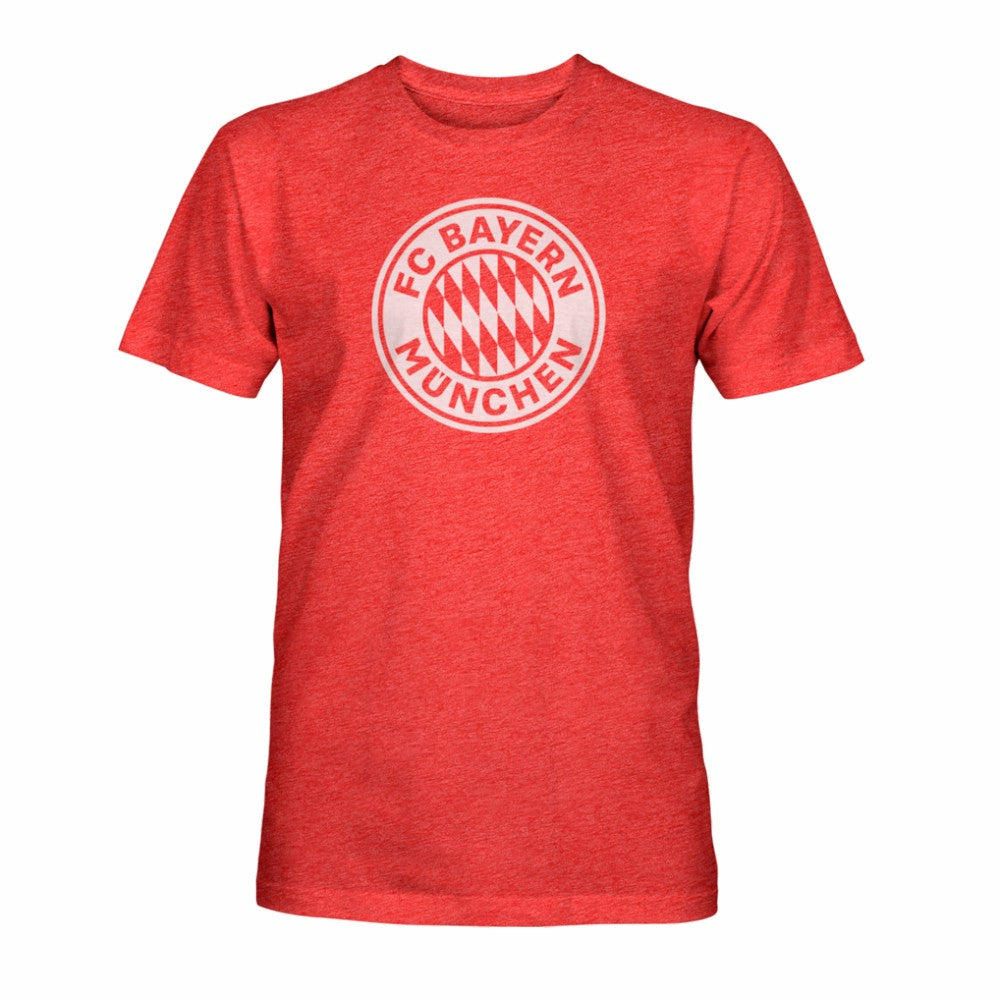 Bayern Munich 1863FC Mono Badge Vintage Tri-Blend T-Shirt - Red on sale