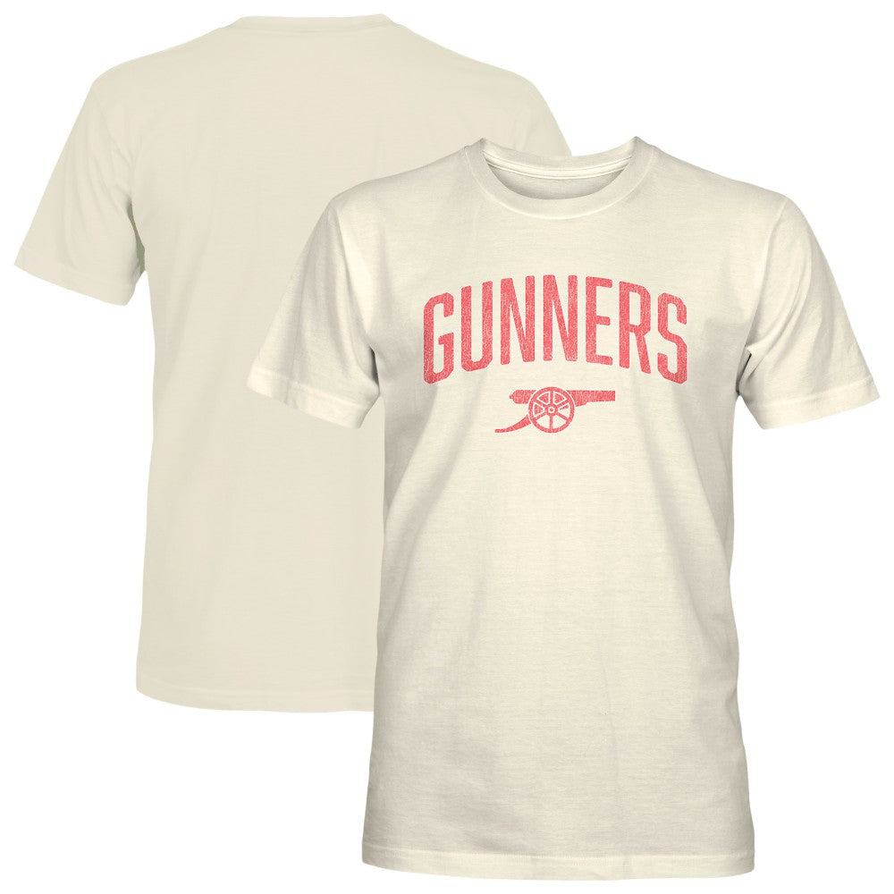 Arsenal 1863FC Wordmark Cotton T-Shirt - Cream for sale