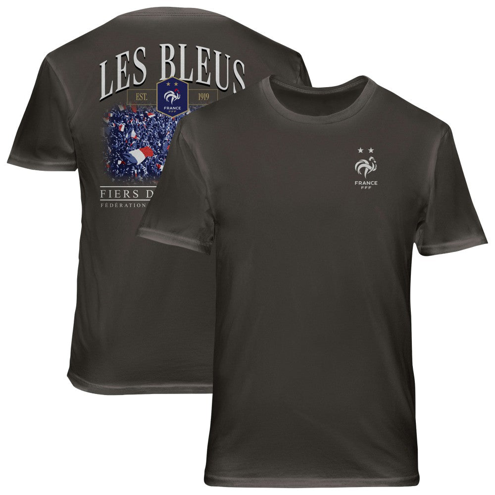 France National Team 1863FC Wordmark Cotton T-Shirt - Gray online