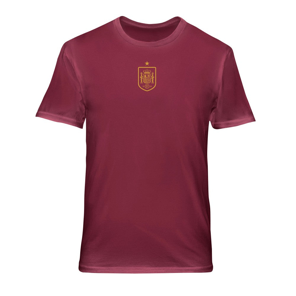 Spain National Team 1863FC Back Wordmark Soft Wash T-Shirt - Red cheap