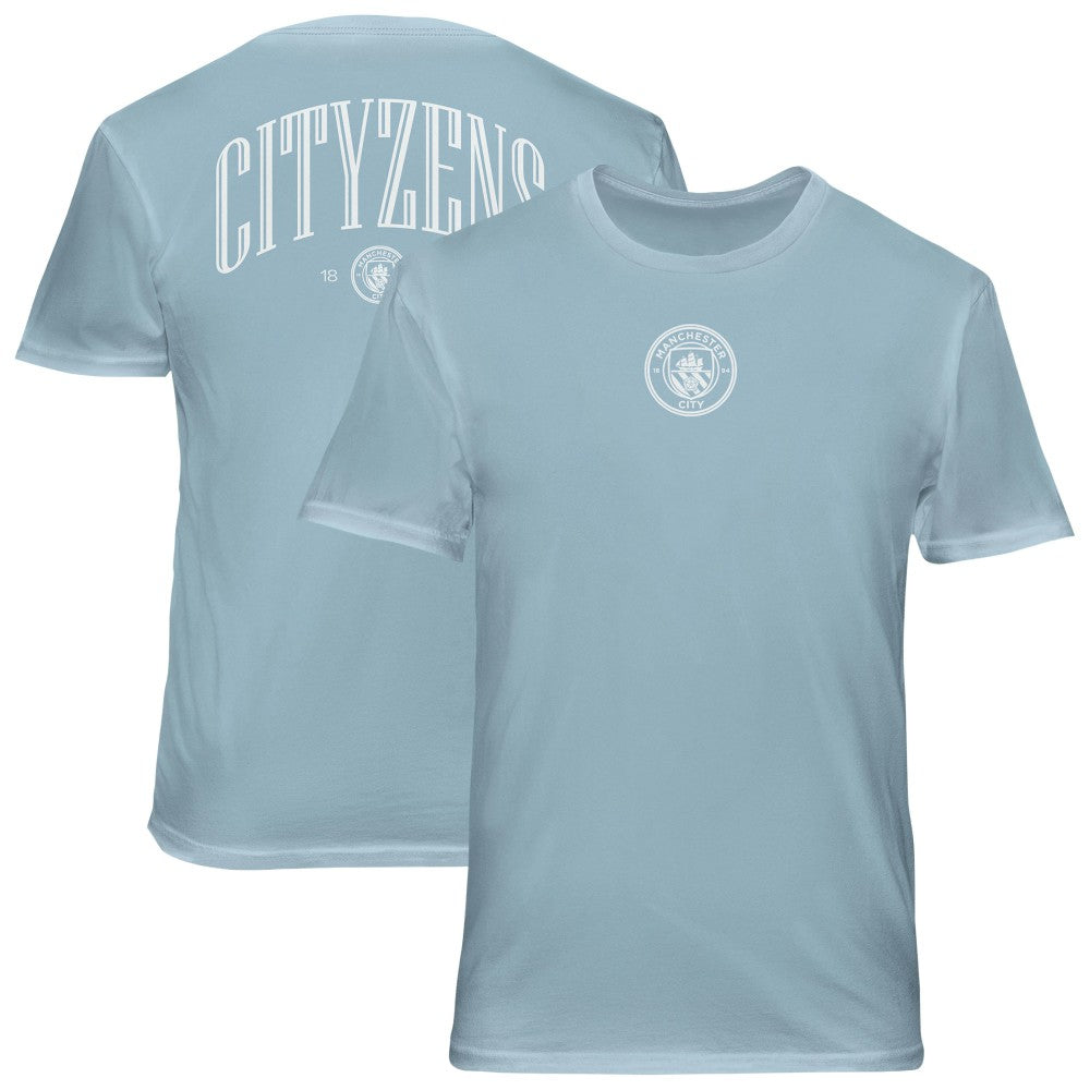 Manchester City 1863FC Back Wordmark Soft Wash T-Shirt - Light Blue on sale