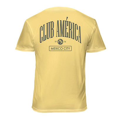 Club America 1863FC Back Wordmark Soft Wash T-Shirt - Yellow for sale