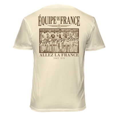 France National Team 1863FC Vintage Soft Wash T-Shirt - Cream outlet