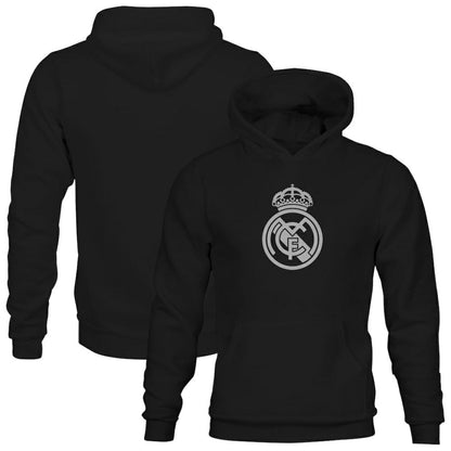 Real Madrid 1863FC Youth Mono Badge Fleece Hoodie - Black on sale