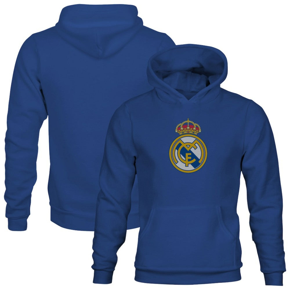 Real Madrid 1863FC Youth Color Badge Fleece Hoodie - Blue for sale