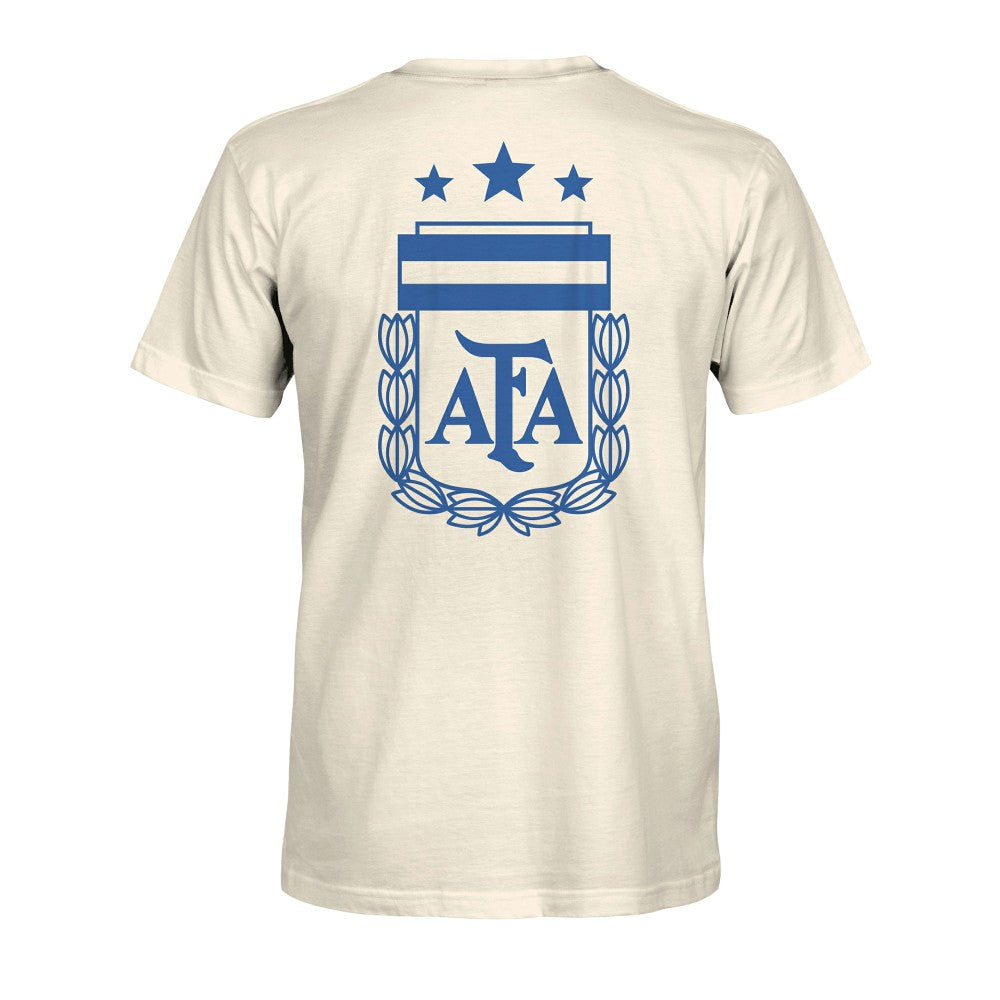 Argentina National Team 1863FC Big Logo Heavyweight T-Shirt - Cream shop