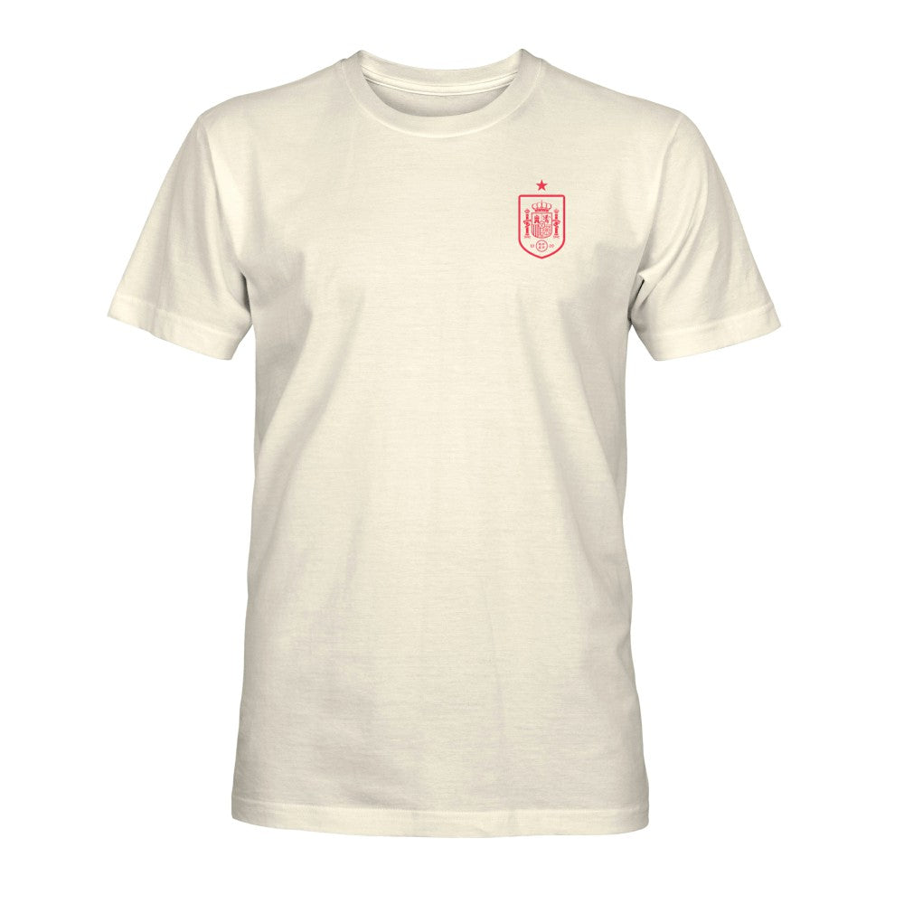 Spain National Team 1863FC Big Logo Heavyweight T-Shirt - Cream discount
