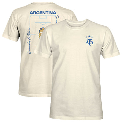 Argentina National Team 1863FC Own the Pitch Heavyweight T-Shirt - Cream cheap