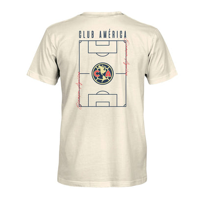 Club America 1863FC Own the Pitch Heavyweight T-Shirt - Cream outlet