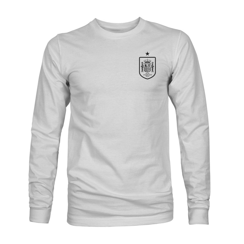Spain National Team 1863FC Back Team Arch Long Sleeve T-Shirt - Gray cheap
