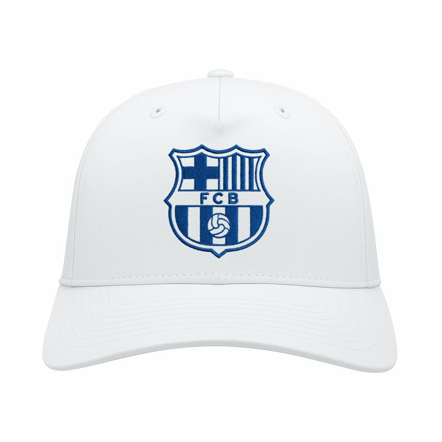 Barcelona 1863FC Mono Badge High Point Adjustable Hat - White cheap