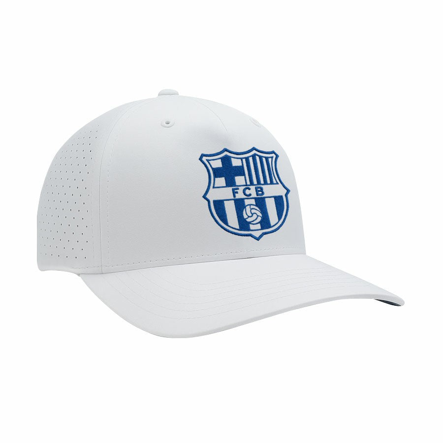 Barcelona 1863FC Mono Badge High Point Adjustable Hat - White cheap