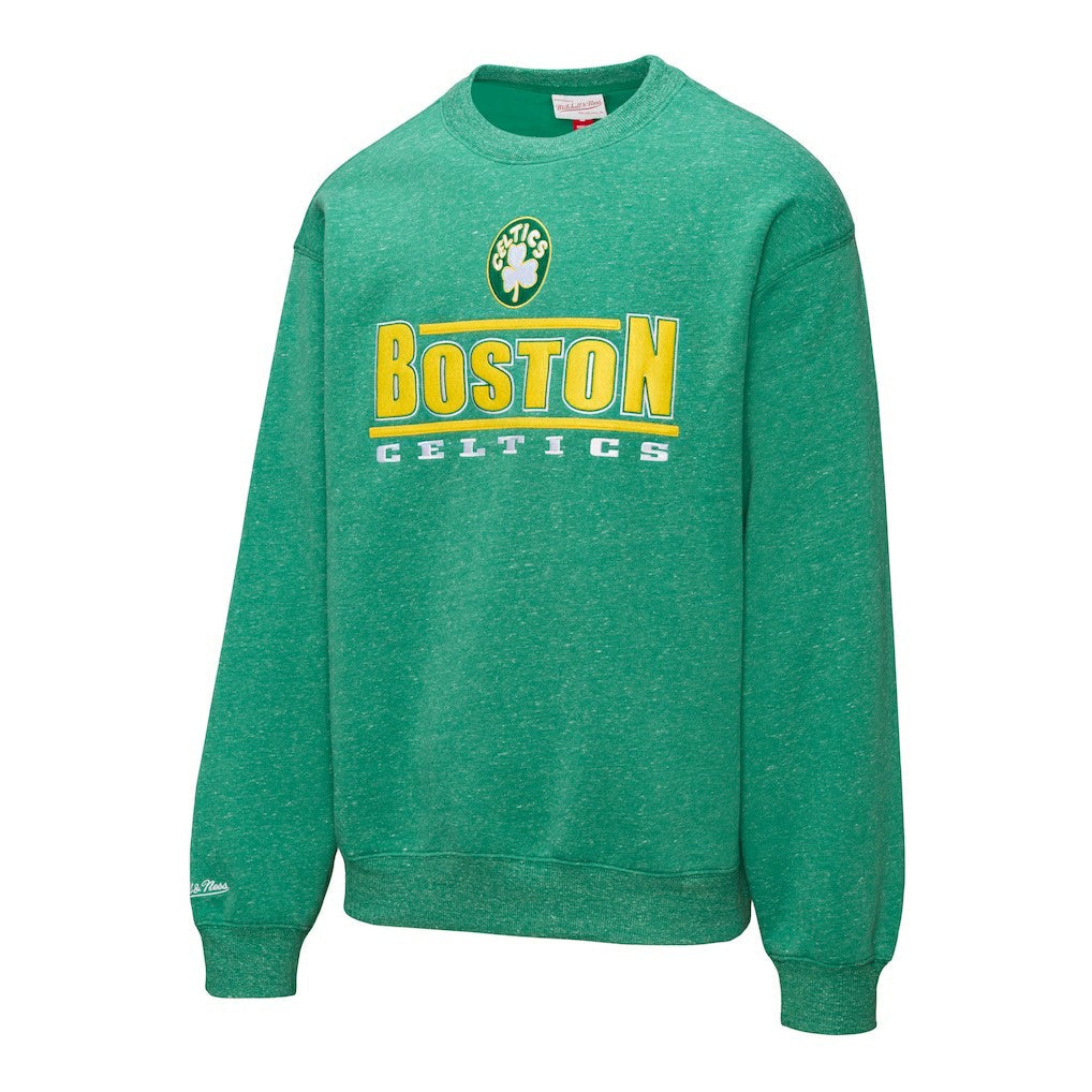 Boston Celtics Throw It Back Fleece Sweatshirt - Green | Mitchell & Ness on sale