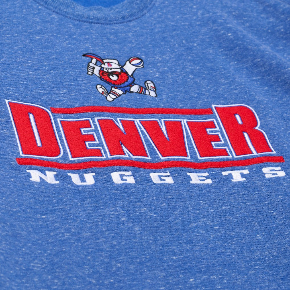 Denver Nuggets Throw It Back Fleece Sweatshirt sale - Royal | Mitchell & Ness for sale