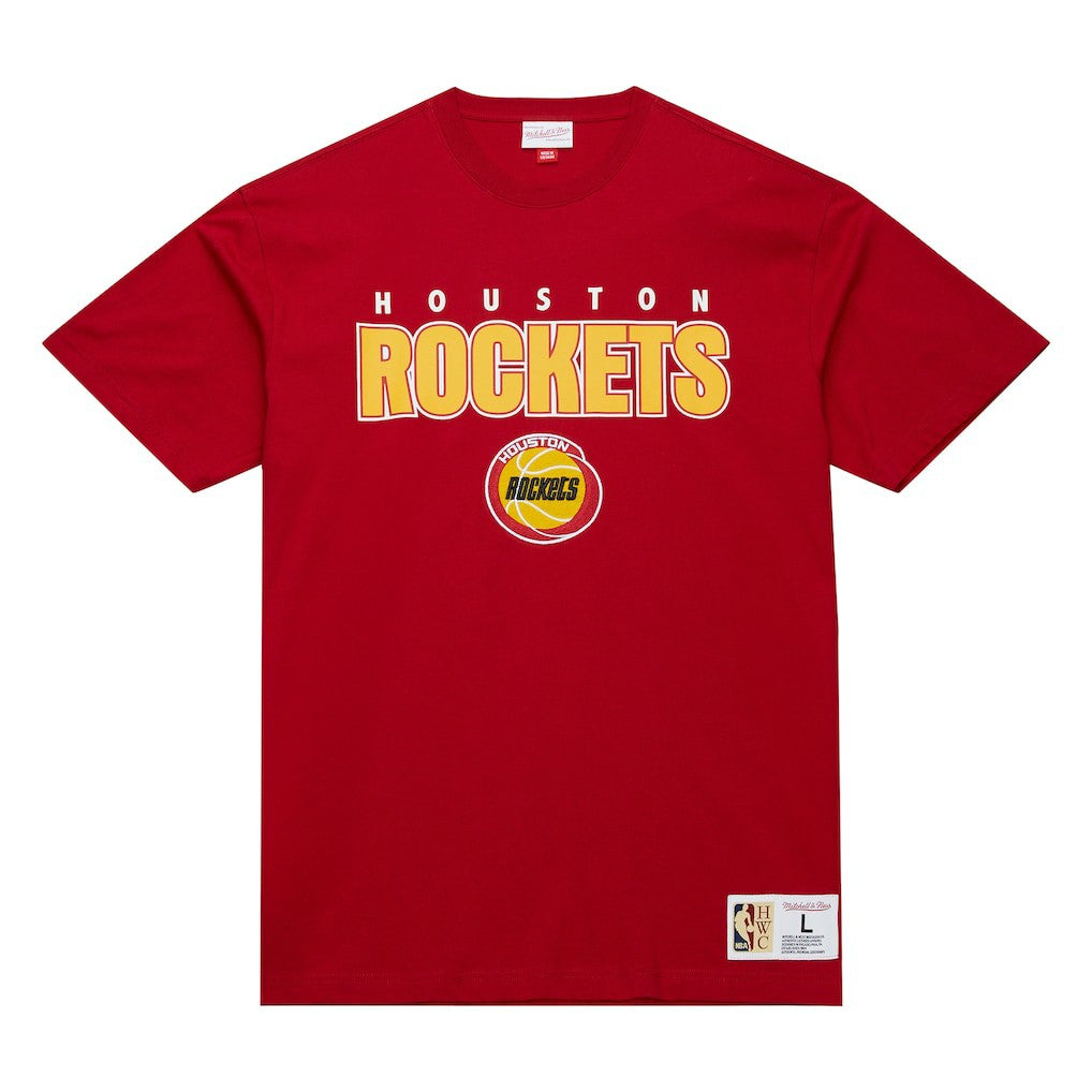Houston Rockets Hardwood Classics Throw It Back Premium T-Shirt sale - Red | Mitchell & Ness discount