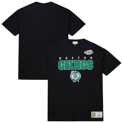 Boston Celtics Hardwood Classics Throw It Back Premium T-Shirt - Black | Mitchell & Ness cheap