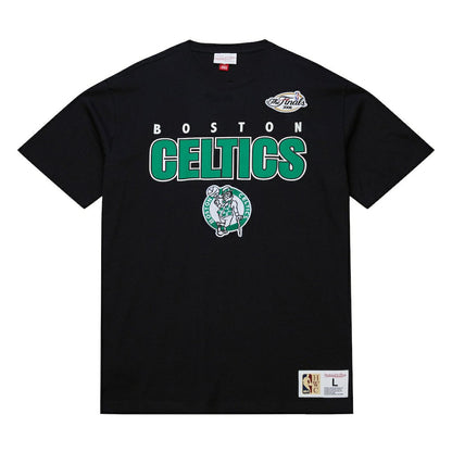 Boston Celtics Hardwood Classics Throw It Back Premium T-Shirt - Black | Mitchell & Ness cheap