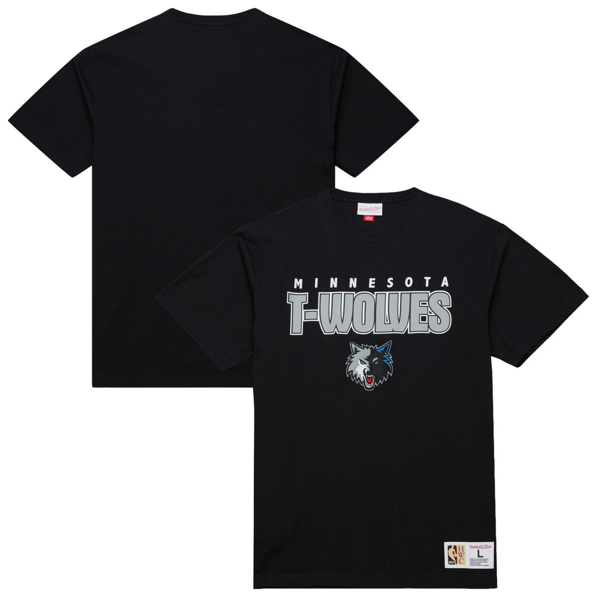 Minnesota Timberwolves Hardwood Classics Throw It Back Premium T-Shirt - Black | Mitchell & Ness shop