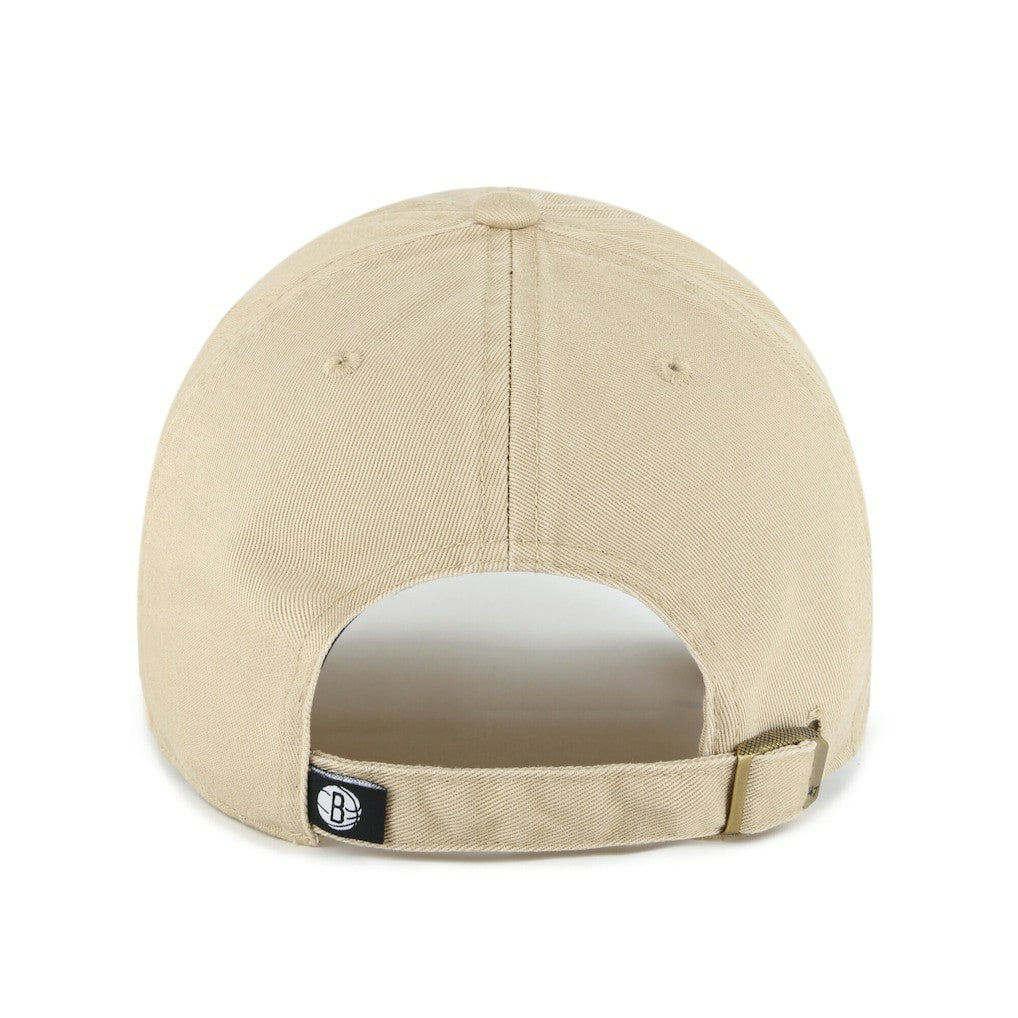Brooklyn Nets '47 Logo Clean Up Adjustable Hat - Khaki | 47 brand for sale