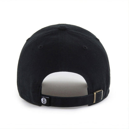 Brooklyn Nets '47 Black on Black Clean Up Adjustable Hat | 47 brand discount
