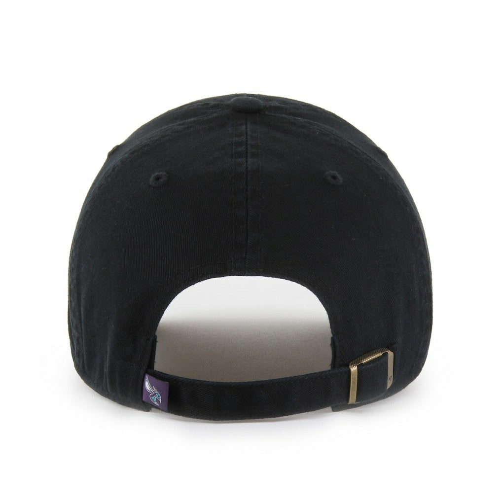 Charlotte Hornets '47 Black on Black Clean Up Adjustable Hat | 47 brand shop