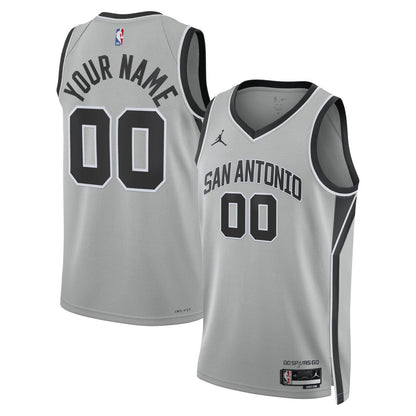 San Antonio Spurs Jordan Brand Unisex Swingman Custom Jersey - Statement Edition - Silver for sale