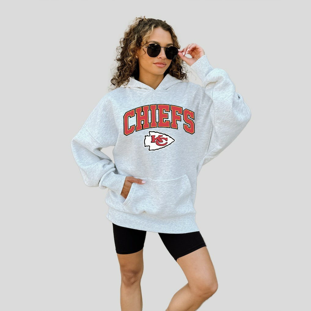 Kansas City Chiefs Gameday Couture Women's Fan Edition Premium Weight Hoodie - Ash discount