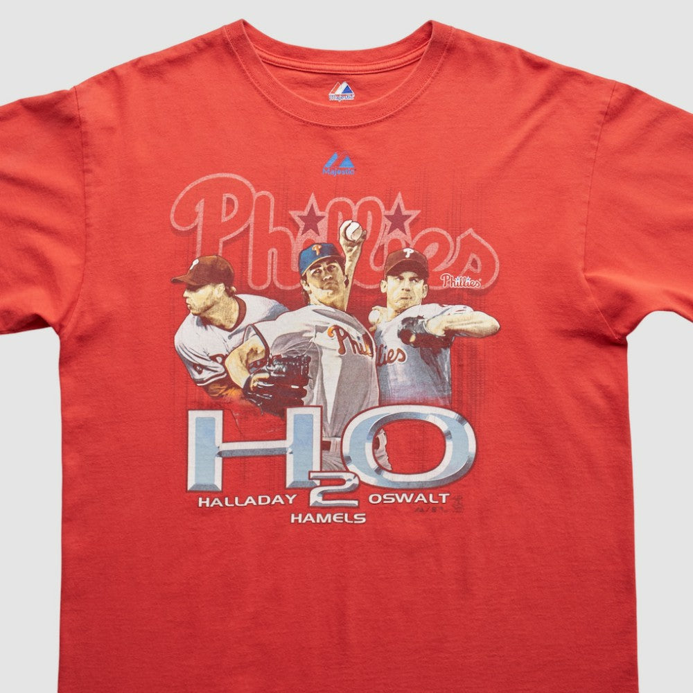Philadelphia Phillies Majestic 2010 T-Shirt - Red Vintage